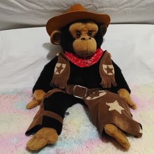 RARE!! A&A Plush Cowboy Vintage Monkey 🐒 Collectible Great Condition